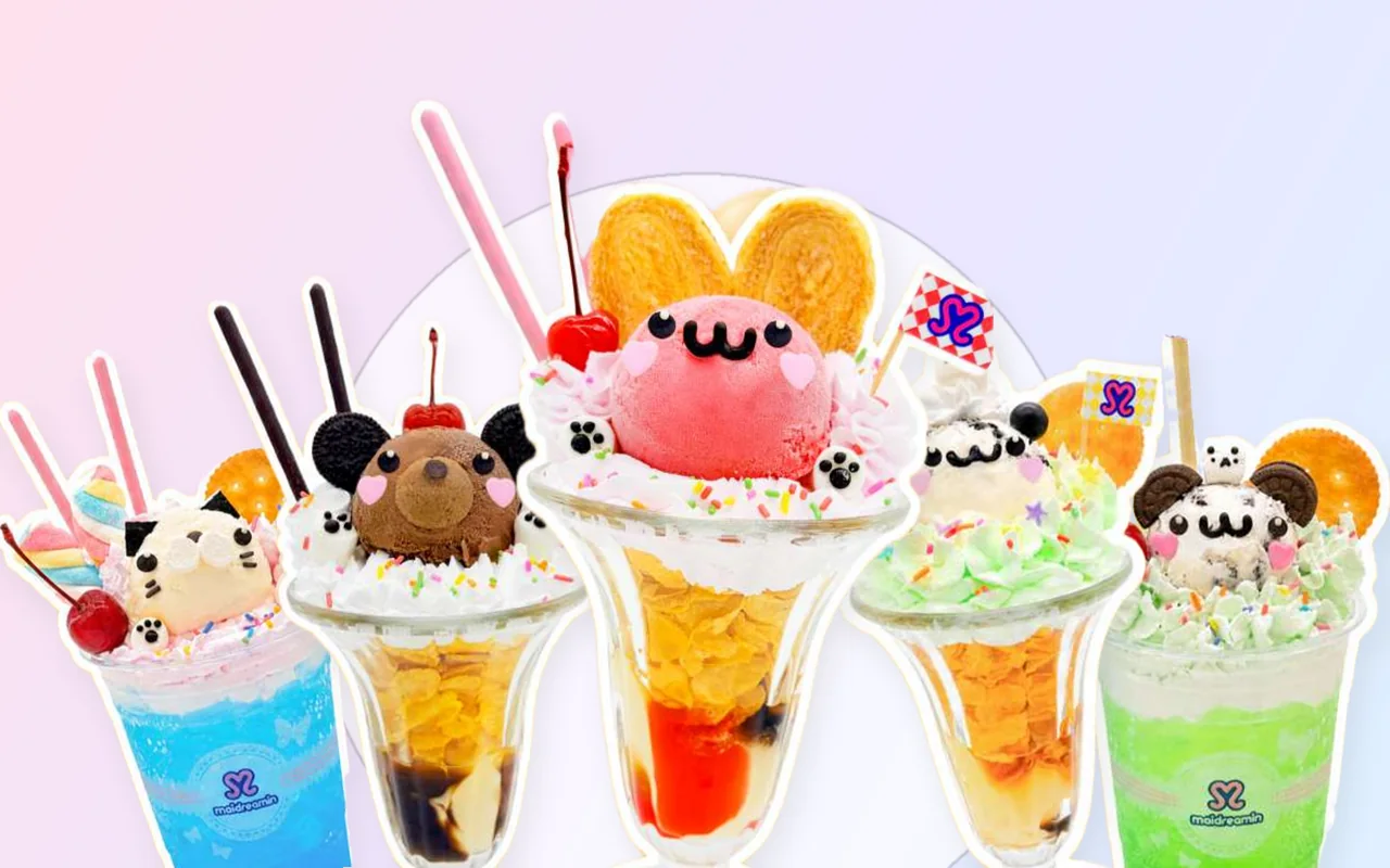 พาร์เฟ่ต์และโฟลตน้องสัตว์ Kawaii parfait and float